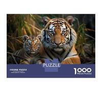 Rompecabezas De 1000 Piezas para Adultos Tiger Cub with Mother Rompecabezas para Adultos Juguetes Antiestrés Pero Divertido Y Humorístico 52x38cm/1000pcs