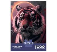 Rompecabezas De 1000 Piezas para Adultos Tiger Face Anime Animal Rompecabezas para Adultos Juguetes Antiestrés Vacaciones En Casa Matar El Tiempo Desafiante De Completar 38x26cm/1000pcs