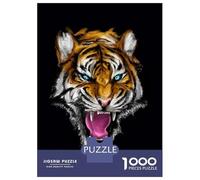 Rompecabezas De 1000 Piezas para Adultos Tiger Face Art Print Rompecabezas para Adultos Juego Familiar Decoración De Pared Oferta como Regalos para Toda La Familia 70x50cm/1000pcs