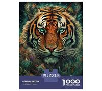 Rompecabezas De 1000 Piezas para Adultos Tiger Floral Rompecabezas para Adultos Juego Familiar Regalos para Mujeres Regalos para Amigos Y Familiares 52x38cm/1000pcs