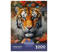 Rompecabezas De 1000 Piezas para Adultos Tiger in A Rose Garden Rompecabezas para Adultos Juegos Relajantes Regalo De Cumpleaños Regalos Y Cumpleaños Únicos 70x50cm/1000pcs