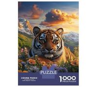 Rompecabezas De 1000 Piezas para Adultos Tiger in Bloom Majestic Beauty Rompecabezas para Adolescentes Juego Práctico Desafío Difícil Regalo De Cumpleaños, Regalos, 38x26cm/1000pcs