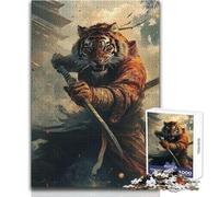 Rompecabezas de 1000 Piezas para Adultos, Tiger Kung Fu Ninja, desafío difícil, Juego de ingenio, Apto para Mayores de 14 años (tamaño 50x75cm)