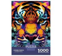 Rompecabezas De 1000 Piezas para Adultos Tiger Pop Art Animal Face Rompecabezas para Adultos Juego Familiar Decoración De Pared Oferta como Regalos para Toda La Familia 70x50cm/1000pcs