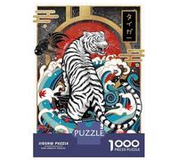 Rompecabezas De 1000 Piezas para Adultos Tiger Rising Rompecabezas para Adultos Juguetes Antiestrés Decoración del Hogar Regalos para Amigos Y Familiares 52x38cm/1000pcs