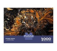 Rompecabezas De 1000 Piezas para Adultos Tiger Wall Art Print-2 Rompecabezas para Adultos Juego De Ingenio para La Diversión Familiar Cumpleaños 70x50cm/1000pcs