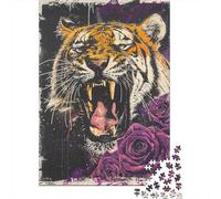 Rompecabezas De 1000 Piezas para Adultos Tiger Wall Art Print-4 Rompecabezas para Adolescentes Juego De Ingenio Análisis Y Lógica Difícil Y Desafiante 52x38cm/1000pcs