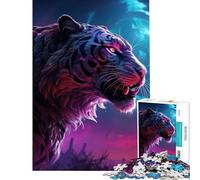 Rompecabezas de 1000 Piezas para Adultos Tigre Espacial Juego Imposible Juguetes adictivos para Cultivar la Paciencia Regalos de cumpleaños para la diversión Familiar tamaño 38x52cm