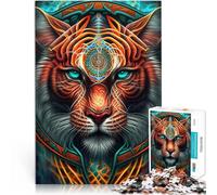 Rompecabezas de 1000 Piezas para Adultos Tigre Maravilloso Reducción del estrés Interesante Toda la Familia. 52x38cm