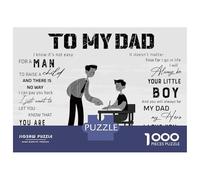 Rompecabezas De 1000 Piezas para Adultos To My Dad Teacher Rompecabezas Juego Familiar para La Diversión Familiar Oferta como Regalo para Toda La Familia 70x50cm/1000pcs