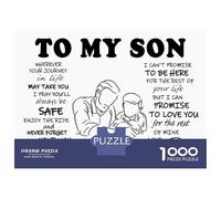 Rompecabezas De 1000 Piezas para Adultos To My Son - Fathers Love Rompecabezas Juego Familiar para La Diversión Familiar Oferta como Regalo para Toda La Familia 52x38cm/1000pcs