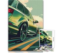 Rompecabezas de 1000 Piezas para Adultos, Todoterreno Audi Verde, Juguetes educativos, decoración del hogar, Regalo de cumpleaños, tamaño 38x52cm