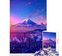 Rompecabezas de 1000 piezas para adultos Tokio al atardecer juguete estético decoración de pared grandes regalos y juguetes juegos de relajación con piezas de formas aleatorias totalmente entrelazadas