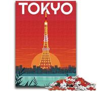 Rompecabezas de 1000 Piezas para Adultos, Tokio, Japón, Viajes en JP Apto para Mayores de 14 años Juego Intelectual y Educativo para cumpleaños y Navidad (tamaño 50x75cm)