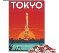 Rompecabezas de 1000 Piezas para Adultos, Tokio, Japón, Viajes, Juego desafiante, Juguetes, decoración de Pared, cumpleaños y Navidad, 50x75cm