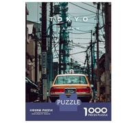 Rompecabezas De 1000 Piezas para Adultos Tokyo and Taxi Rompecabezas para Adultos Juegos De Relajación para La Diversión Familiar Interacción Entre Padres E Hijos 38x26cm/1000pcs