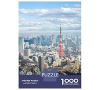Rompecabezas De 1000 Piezas para Adultos Tokyo Skyline with Tokyo Tower Rompecabezas para Adultos Juguete Decoración De Pared Regalos para Mujeres para Cumpleaños, Navidad 52x38cm/1000pcs