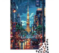 Rompecabezas De 1000 Piezas para Adultos Tokyo Tower Neon Night Rompecabezas para Adultos Juego De Ingenio Decoración Perfecta Regalos De Cumpleaños Y Únicos 38x26cm/1000pcs