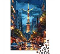 Rompecabezas De 1000 Piezas para Adultos Tokyo Tower Night Scene-1 Rompecabezas para Adultos Juegos Divertidos Una Obra De Arte Oferta como Regalos para Toda La Familia 52x38cm/1000pcs