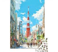 Rompecabezas De 1000 Piezas para Adultos Tokyo Tower View Rompecabezas para Adultos Juegos Familiares Que Mejoran La Memoria Interacción Entre Padres E Hijos 38x26cm/1000pcs