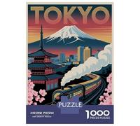 Rompecabezas De 1000 Piezas para Adultos Tokyo Vintage Travel Rompecabezas para Adultos Juego Práctico Pero Divertido Y Humorístico Interacción Entre Padres E Hijos 70x50cm/1000pcs