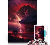 Rompecabezas de 1000 Piezas para Adultos Tormenta apocalíptica roja Juegos educativos Juguetes de Bricolaje Buen Regalo 52x38cm