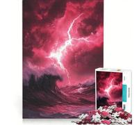 Rompecabezas de 1000 Piezas para Adultos Tormenta Carmesí, Juego de ingenio, decoración Perfecta, cumpleaños y Navidad 50x75cm
