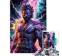 Rompecabezas de 1000 Piezas para Adultos Tormenta eléctrica ︰ Zeus Dios del Trueno Rompecabezas para Adultos Juguete Decorativo para Pared Divertido y Original cumpleaños y Navidad