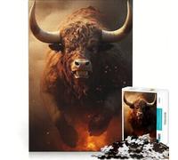 Rompecabezas de 1000 Piezas para Adultos: Toro de Wall Street, Juegos Familiares, Carrera de Velocidad, Ideal para Decorar el Escritorio 38x26cm