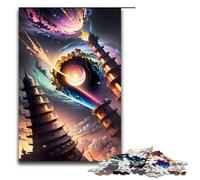 Rompecabezas de 1000 Piezas para Adultos Torre de Agujero Negro Rompecabezas Espacial Juego desafiante una Obra de Arte Adecuado para Adolescentes de 14 años en adelante 75 x 50 cm