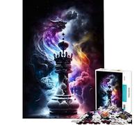 Rompecabezas de 1000 Piezas para Adultos Torre de ajedrez en el Espacio Divertidos Juegos Juguetes adictivos para Cultivar la Paciencia Excelentes Regalos y Juguetes para la decoración del hogar