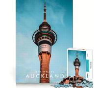 Rompecabezas de 1000 Piezas para Adultos,Torre de Auckland,decoración de Corte preciso,Juguete de Desarrollo cognitivo,Juego de Tiempo Libre,Regalo de cumpleaños artístico (50x75cm)