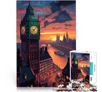 Rompecabezas de 1000 Piezas para Adultos Torre del Big Ben Juegos educativos Decoración del hogar Regalos de cumpleaños 38x26cm