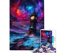 Rompecabezas de 1000 Piezas para Adultos Torre del Reloj en un Paisaje Invernal de ensueño Rompecabezas para Adultos Juegos relajantes Carrera de Velocidad Gran Regalo para los Amantes de los Juegos