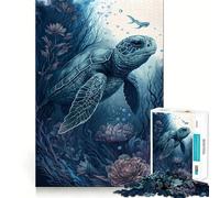 Rompecabezas de 1000 Piezas para Adultos Tortuga, Amigo Imaginario, decoración, Juguete de construcción, Juego de Paz, Regalo de cumpleaños (50x75cm)