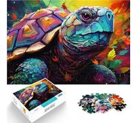 Rompecabezas de 1000 piezas para adultos tortuga colorida juegos divertidos 38x52cm Desafío de inteligencia cerebral Juguetes adictivos para adolescentes a partir de 14 años