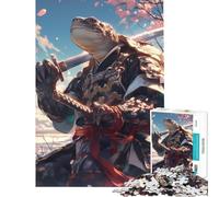 Rompecabezas de 1000 Piezas para Adultos Tortuga Samurái Sakura Juguete Intelectual Juego Imposible para Toda la Familia Regalos para Mujeres y Hombres (tamaño 75x50cm)
