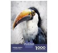 Rompecabezas De 1000 Piezas para Adultos Toucan Beauty Watercolor Rompecabezas Juego De Ingenio Una Obra De Arte Cumpleaños Y Navidad 52x38cm/1000pcs