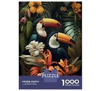Rompecabezas De 1000 Piezas para Adultos Toucan in Jungle Style Rompecabezas Antiestrés Juguetes Difíciles Cumpleaños Y Navidad 52x38cm/1000pcs