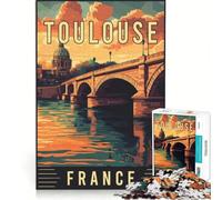 Rompecabezas de 1000 Piezas para Adultos, Toulouse, Francia, Juegos Familiares, desafiantes para completar, Que mejoran el Amor Entre Parejas 38x52cm