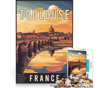 Rompecabezas de 1000 Piezas para Adultos, Toulouse, Francia, Juguetes para armar, interacción Entre Padres e Hijos, fortalece el Amor Entre Parejas 50x75cm