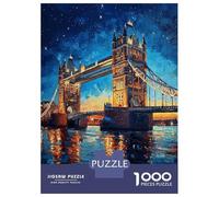Rompecabezas De 1000 Piezas para Adultos Tower Bridge Night Rompecabezas Juegos Familiares Difícil Difícil Cumpleaños Y Navidad 52x38cm/1000pcs