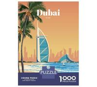 Rompecabezas De 1000 Piezas para Adultos Travel to Dubai Rompecabezas para Adultos Juegos Relajantes Regalos para Mujeres Desafiantes para Completar 52x38cm/1000pcs