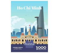 Rompecabezas De 1000 Piezas para Adultos Travel to Ho Chi Minh City Rompecabezas para Adolescentes Juegos Relajantes Alivia El Estrés 52x38cm/1000pcs