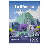 Rompecabezas De 1000 Piezas para Adultos Travel to La Reunion Rompecabezas para Adultos: Análisis Práctico del Juego Y Lógica, Toda La Familia 38x26cm/1000pcs