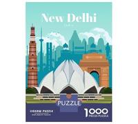 Rompecabezas De 1000 Piezas para Adultos Travel to New Delhi Rompecabezas para Adultos Juego De Ingenio Pero Divertido Y Humorístico 52x38cm/1000pcs