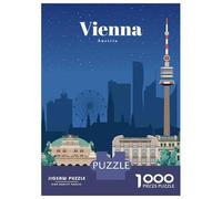 Rompecabezas De 1000 Piezas para Adultos Travel to Vienna Rompecabezas para Adolescentes Juegos Relajantes Alivia El Estrés 52x38cm/1000pcs