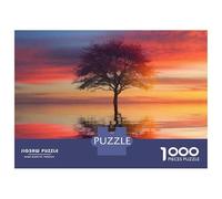 Rompecabezas De 1000 Piezas para Adultos Tree Silhouette at Sunset Rompecabezas para Adultos Juego Práctico Decoración del Hogar Difícil Y Desafiante 38x26cm/1000pcs