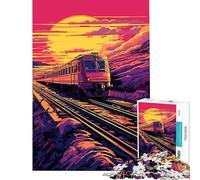 Rompecabezas de 1000 Piezas para Adultos Tren Antiguo Un desafío Educativo Una Obra de Arte Juguetes antiestrés para Mayores de 14 años (50x75cm)