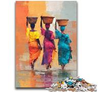 Rompecabezas de 1000 Piezas para Adultos, Tres Mujeres africanas, Juguetes educativos, Juegos antiestrés, cumpleaños y Regalos, 38x26cm